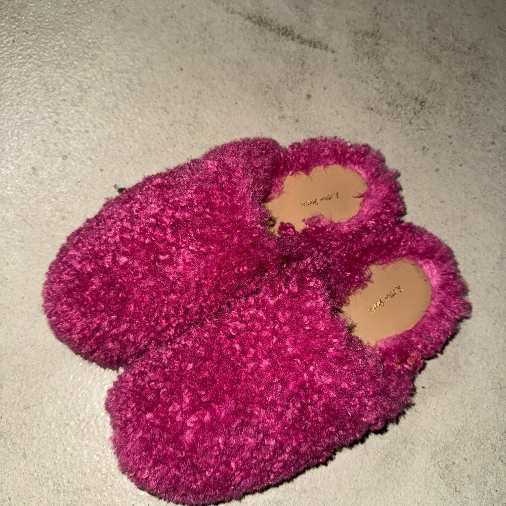 Other Story Fuzzy Pink Slippers